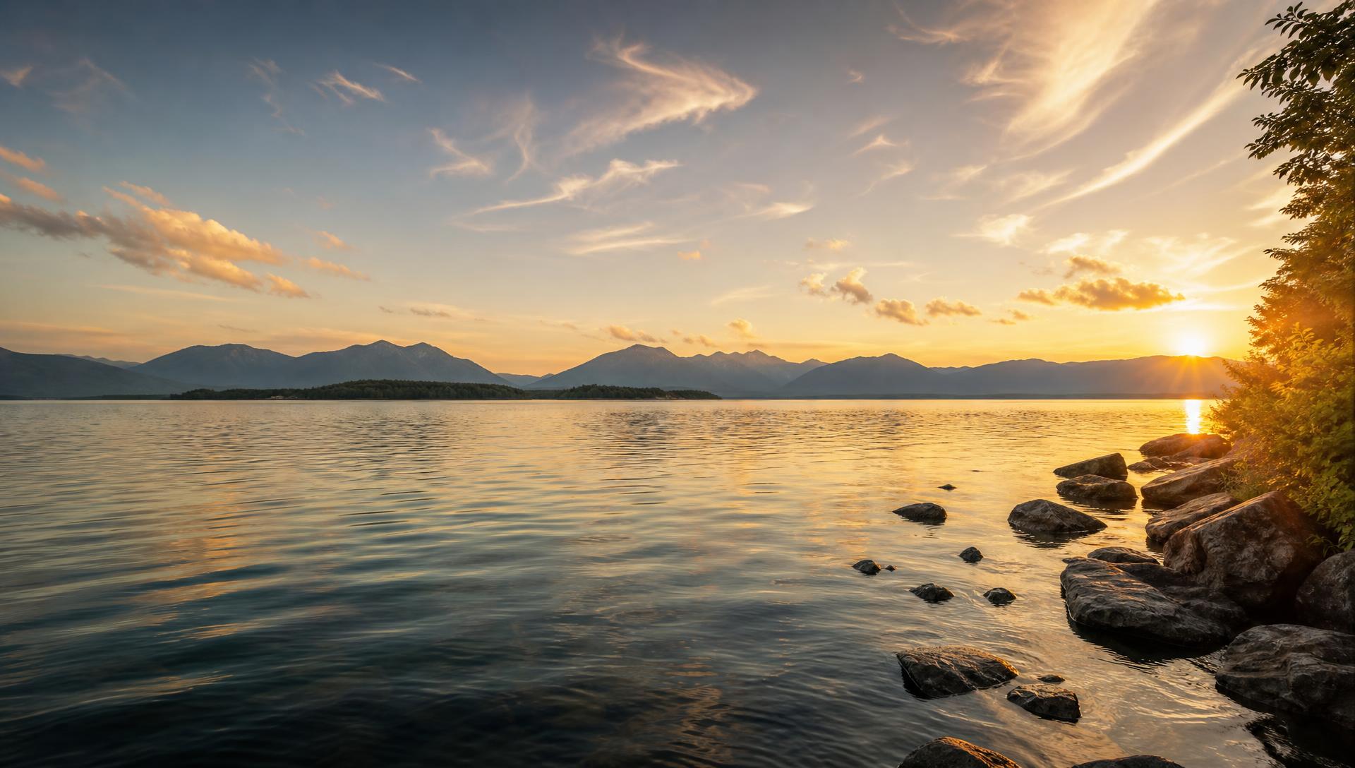 Luftaufnahme vom Chiemsee mit Alpenpanorama